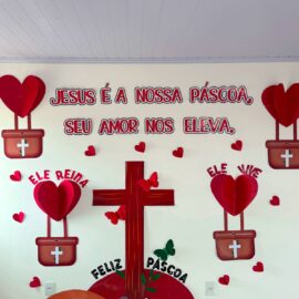 Painel Páscoa Cristã – Seu Amor Nos Eleva!