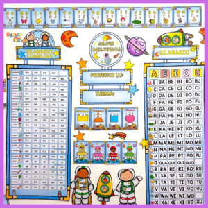 Kit organizaçao sala de aula - Tema: Astronauta