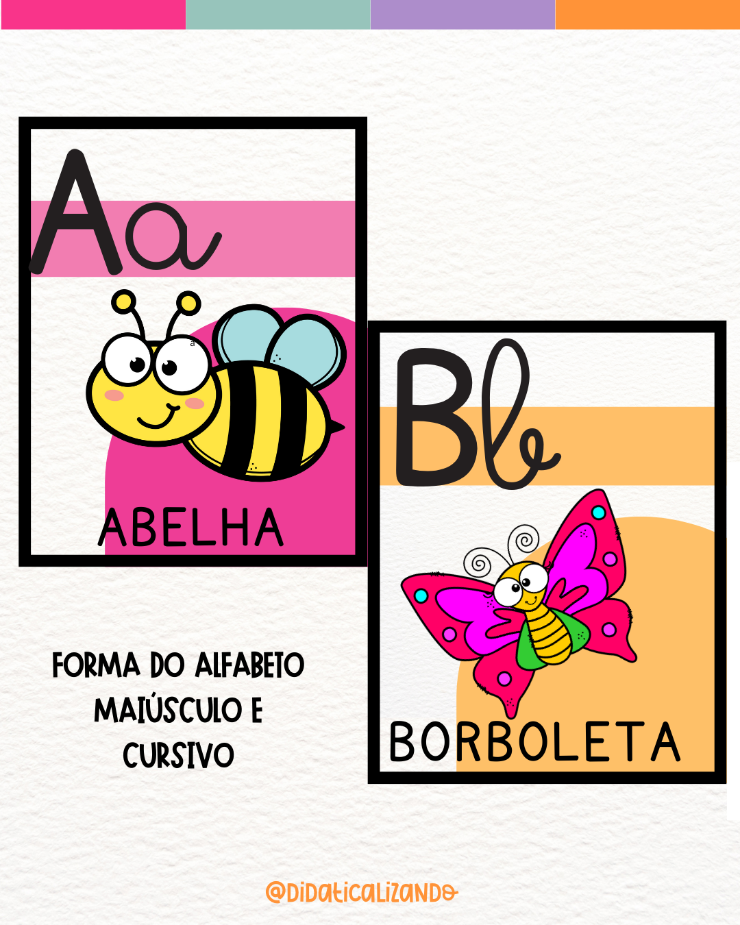 Alfabeto Maiúsculo e Cursivo - Possibilidades - Imagem 2