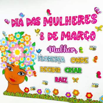 Painel Dia das Mulheres - Flores
