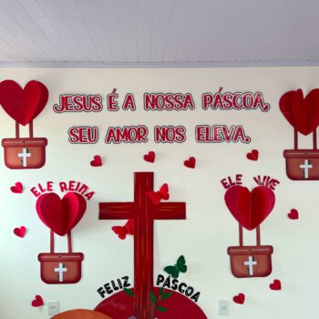 Painel Páscoa Cristã – Seu Amor Nos Eleva!