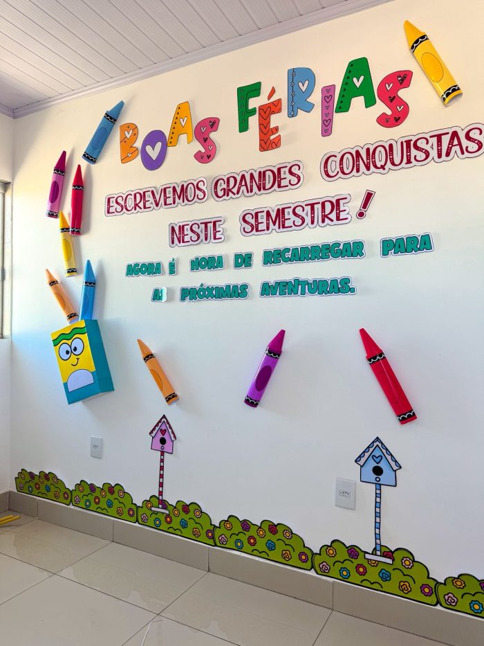 Painel Escolar - Férias - Giz de cera - Imagem 9