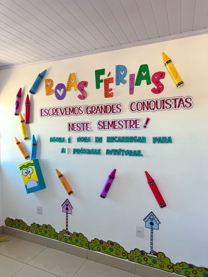 Painel Escolar - Férias - Giz de cera - Imagem 8