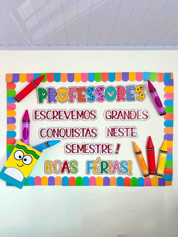 Painel de Férias para Professores – Tema Giz de Cera - Imagem 12