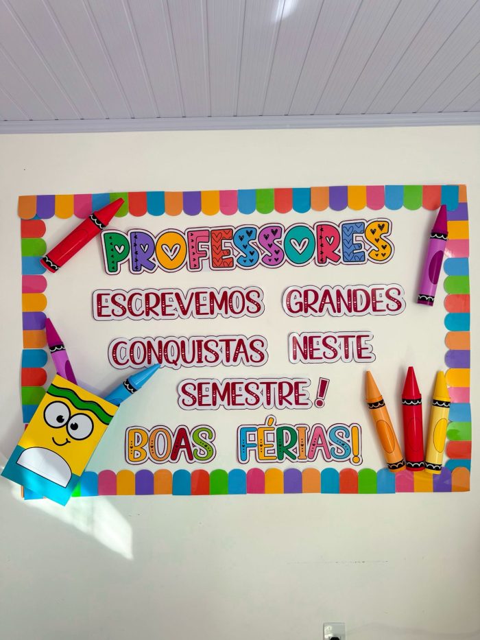 Painel de Férias para Professores – Tema Giz de Cera - Imagem 11