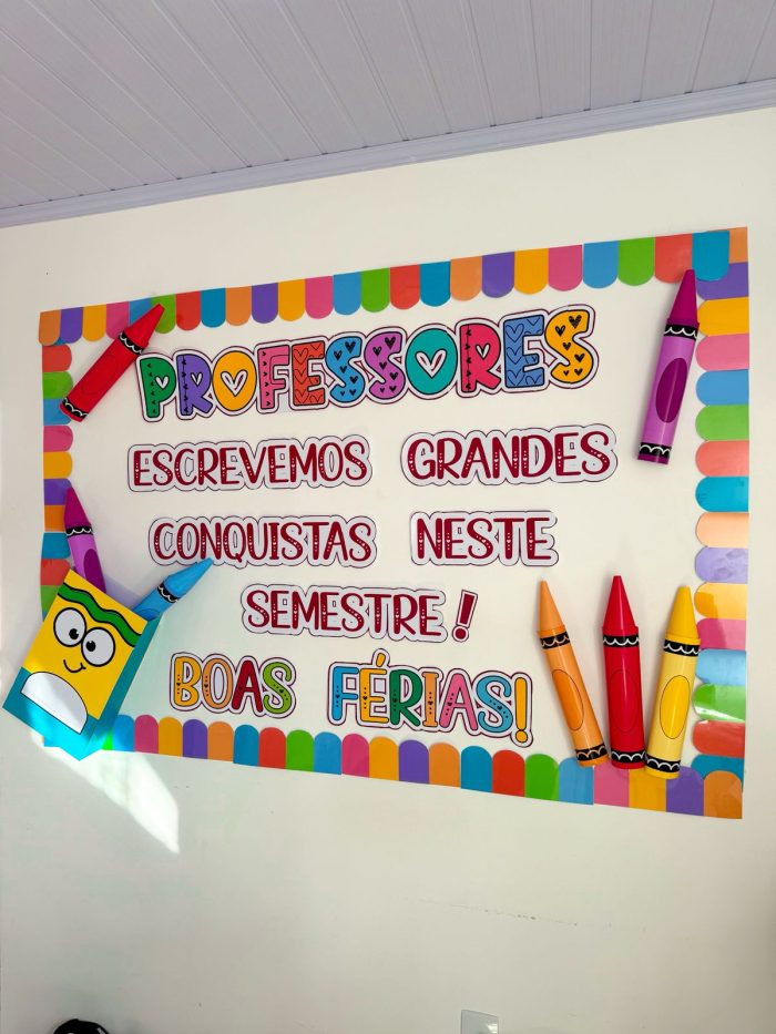 Painel de Férias para Professores – Tema Giz de Cera - Imagem 9