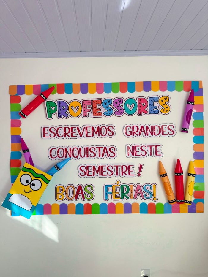 Painel de Férias para Professores – Tema Giz de Cera - Imagem 7