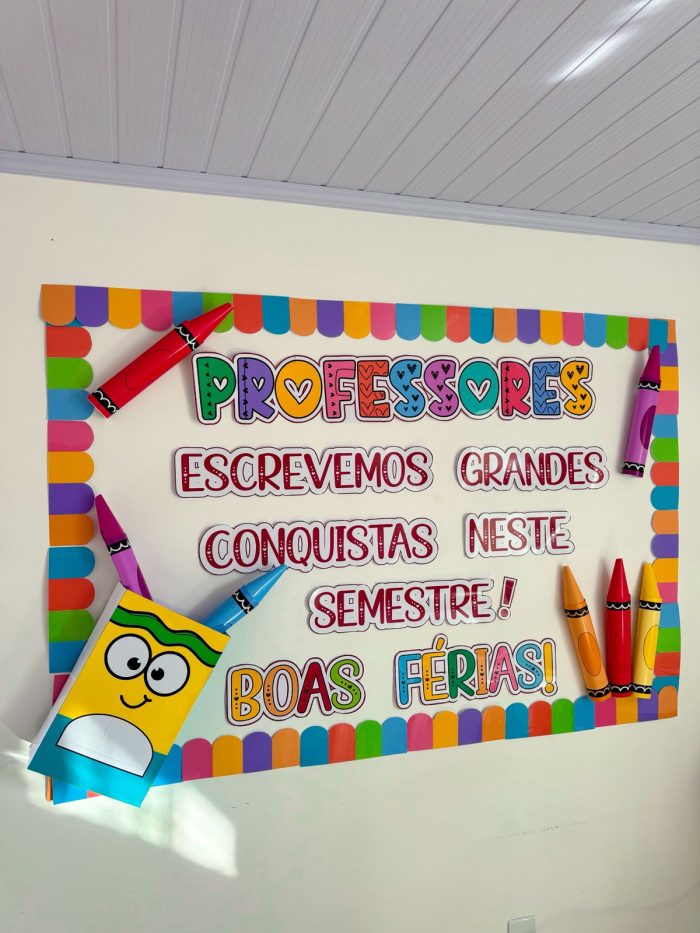 Painel de Férias para Professores – Tema Giz de Cera - Imagem 6