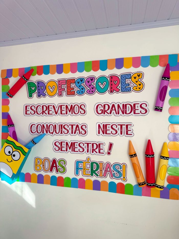 Painel de Férias para Professores – Tema Giz de Cera - Imagem 4