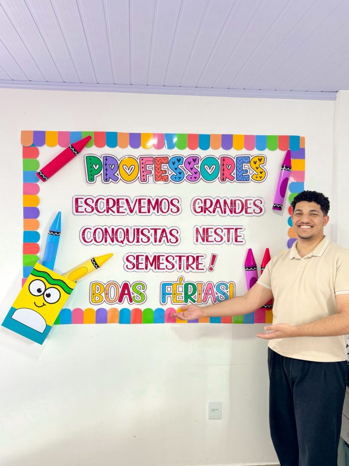 Painel de Férias para Professores – Tema Giz de Cera - Imagem 2