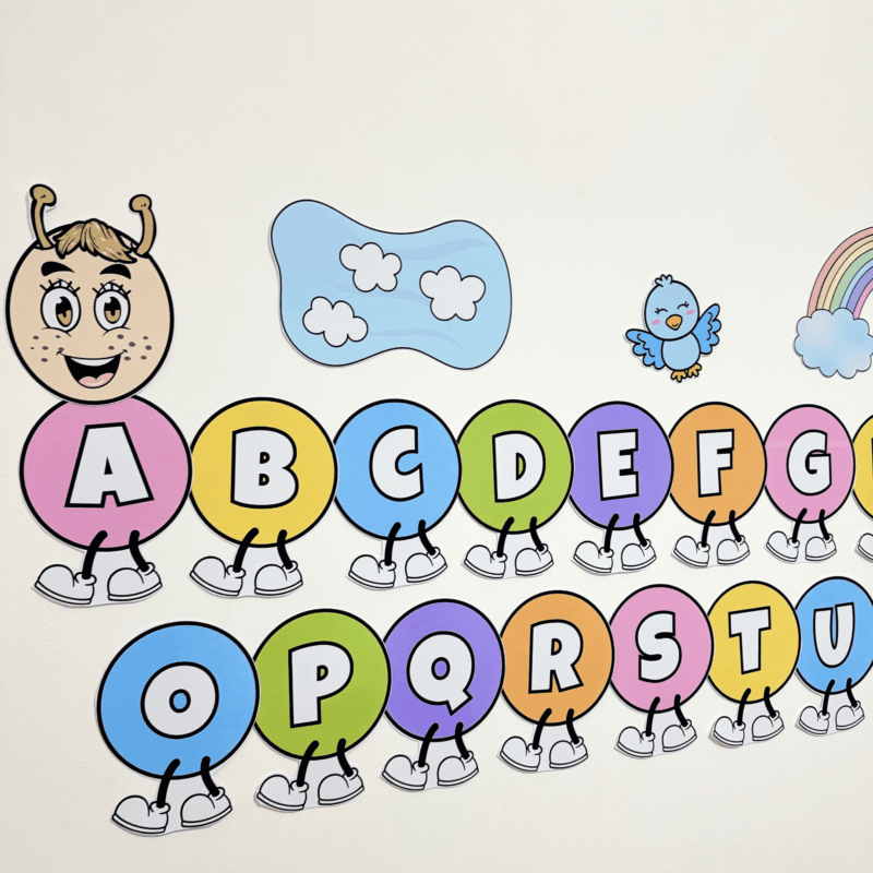 Centopeia do Alfabeto - Cores Pasteis