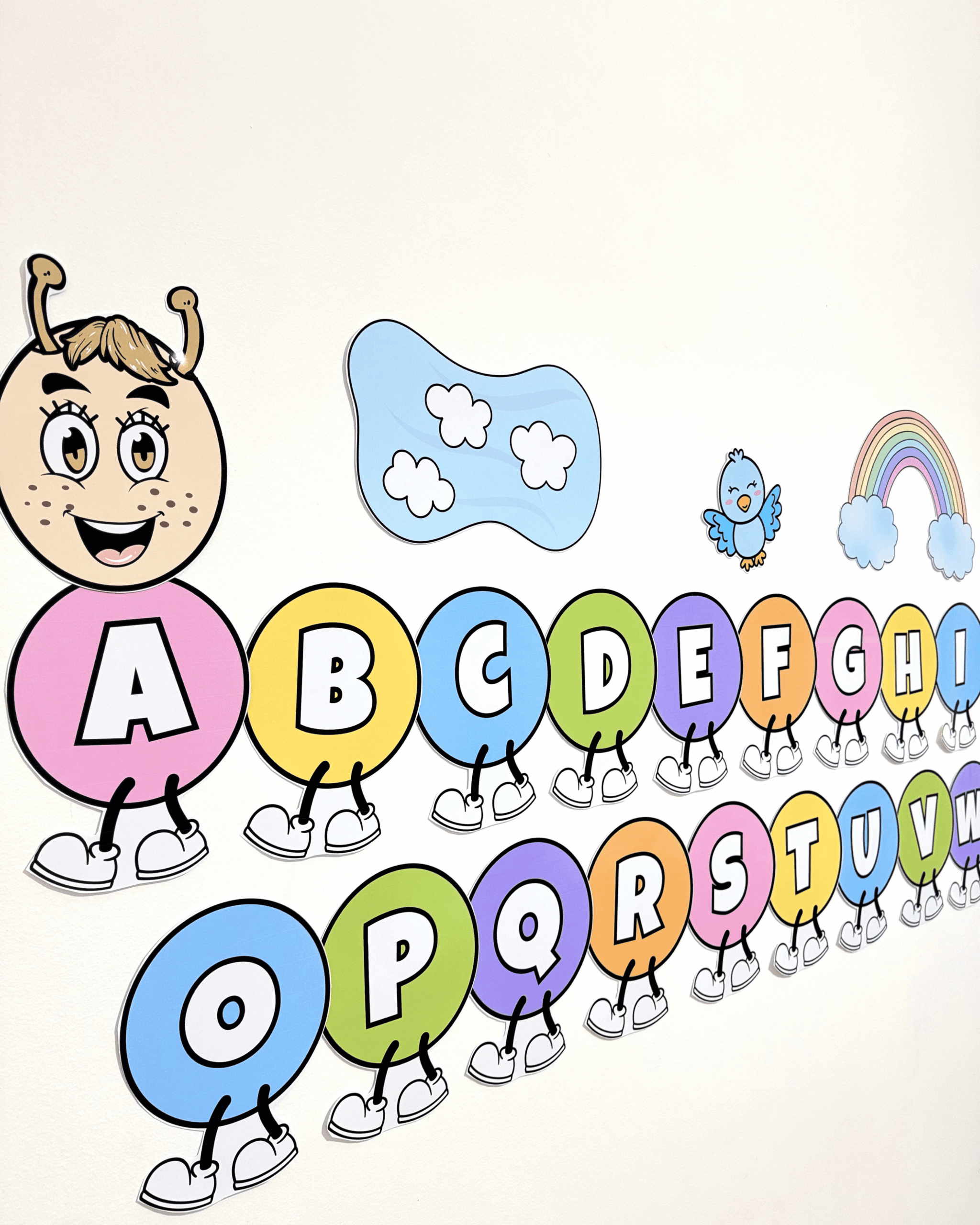 Centopeia do Alfabeto - Cores Pasteis - Imagem 2