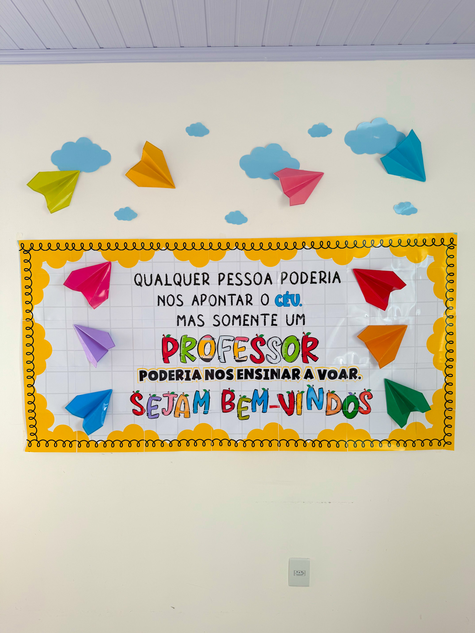 Painel Bem-vindos Professores – Tema Voar