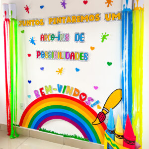 Painel - Volta às aulas - Arco-íris