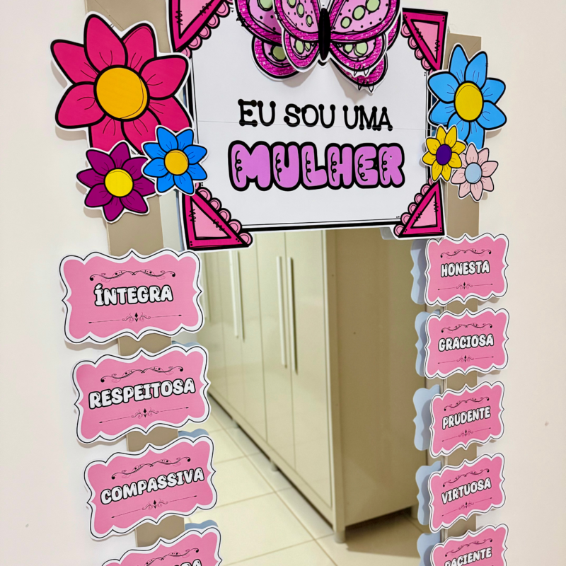 Decoração para espelho “Dia das Mulheres”