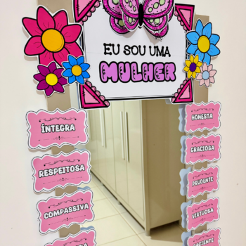 Decoração para espelho “Dia das Mulheres”