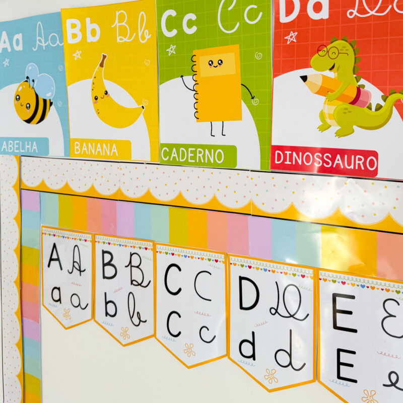 Alfabeto + Bandeirola do Alfabeto | Tema Jardim