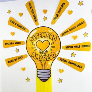 Painel Setembro Amarelo - Lâmpada