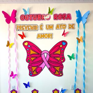 Painel Outubro Rosa - Borboleta